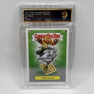 2022 Topps Garbage Pail Kids GPK Gross Adaptations #9 Lou Manji Graded 9